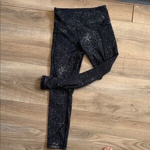 Speckled Black High-Rise Jogger Leggings